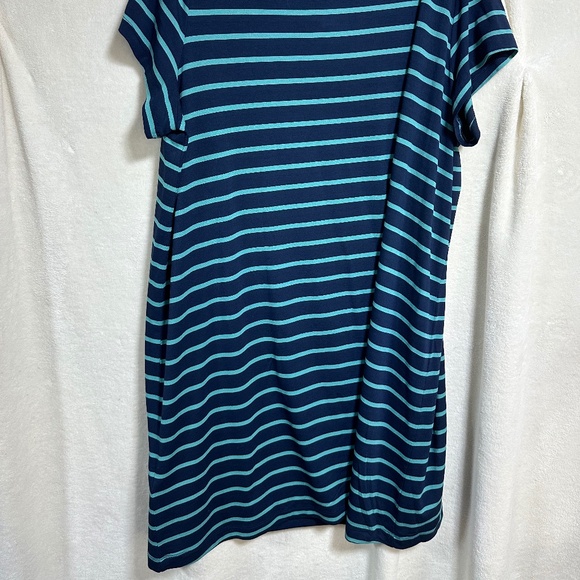 Kenar 3X Blue Striped Midi Dress - Picture 6 of 7